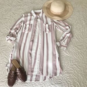 Thread & Supply Striped Pastel Button-Up Shirt